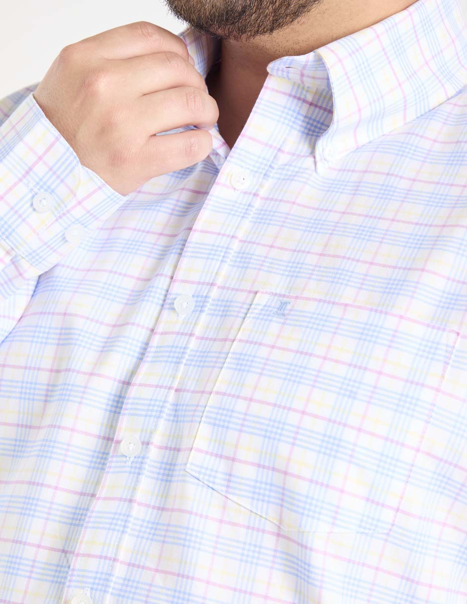 Camisa casual manga larga para hombre