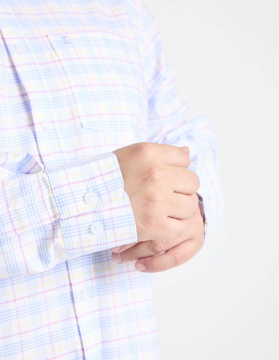 Camisa casual manga larga para hombre