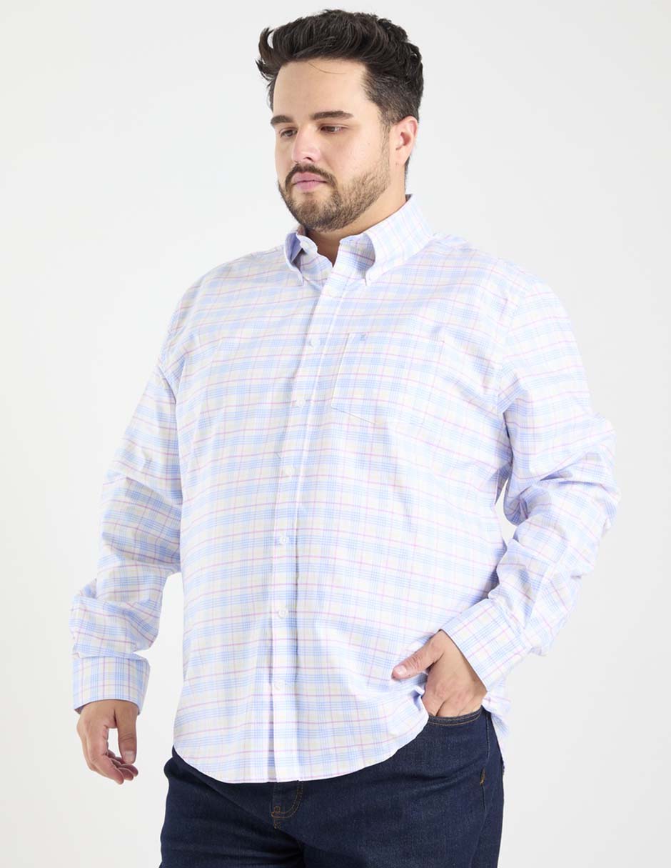 Camisa casual manga larga para hombre 2