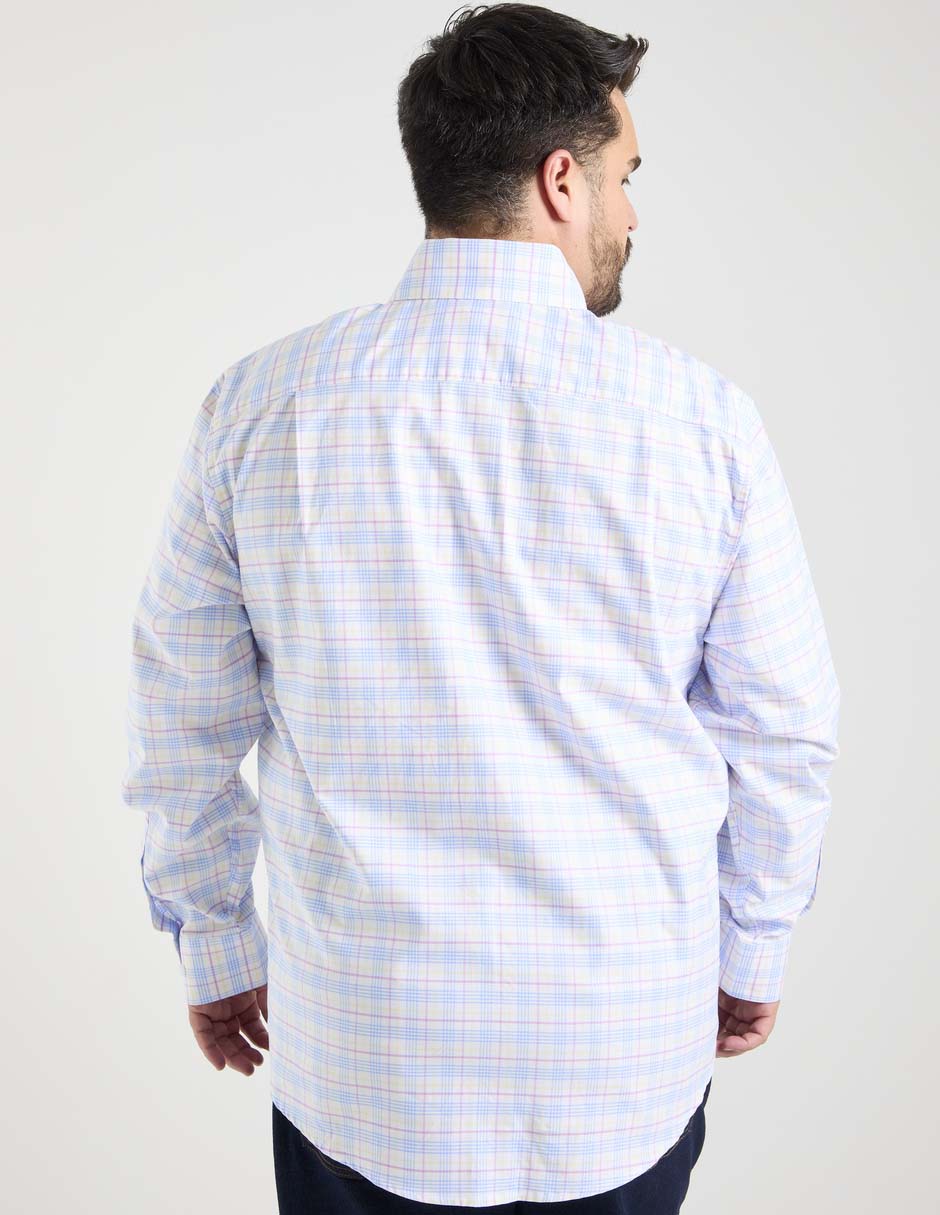 Camisa casual manga larga para hombre 6