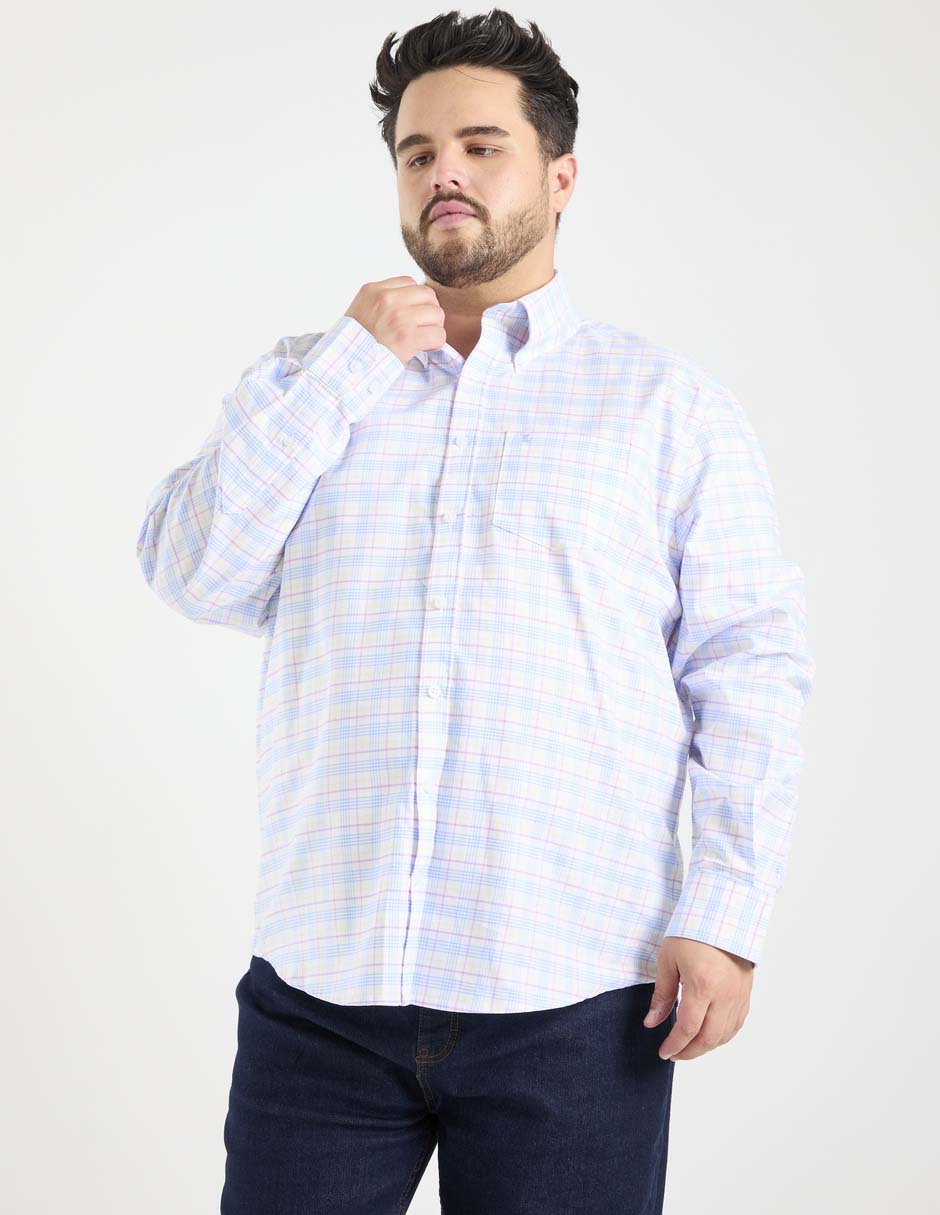 Camisa casual manga larga para hombre