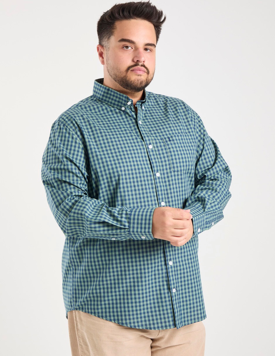Camisa casual dioro de algodón manga larga para hombre