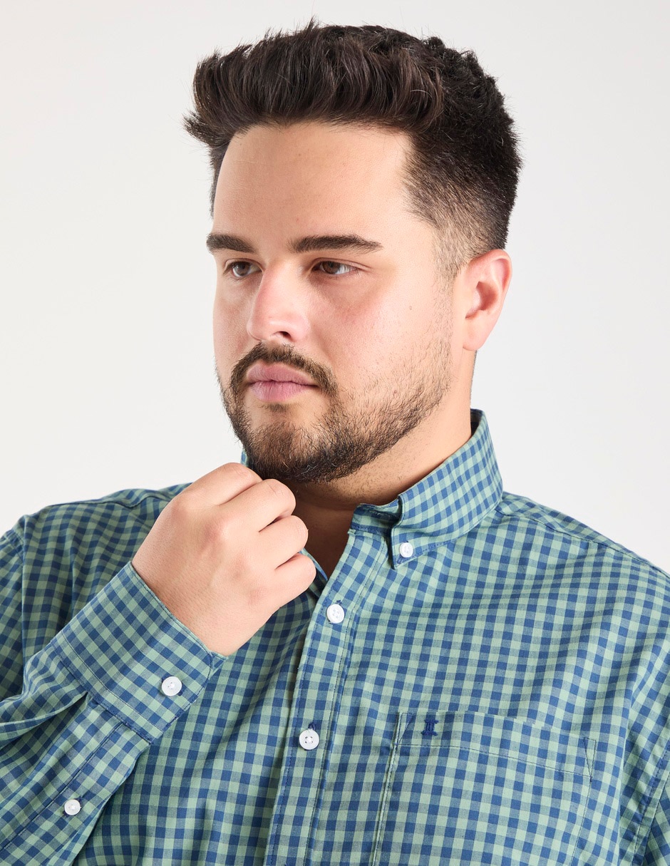 Camisa casual dioro de algodón manga larga para hombre