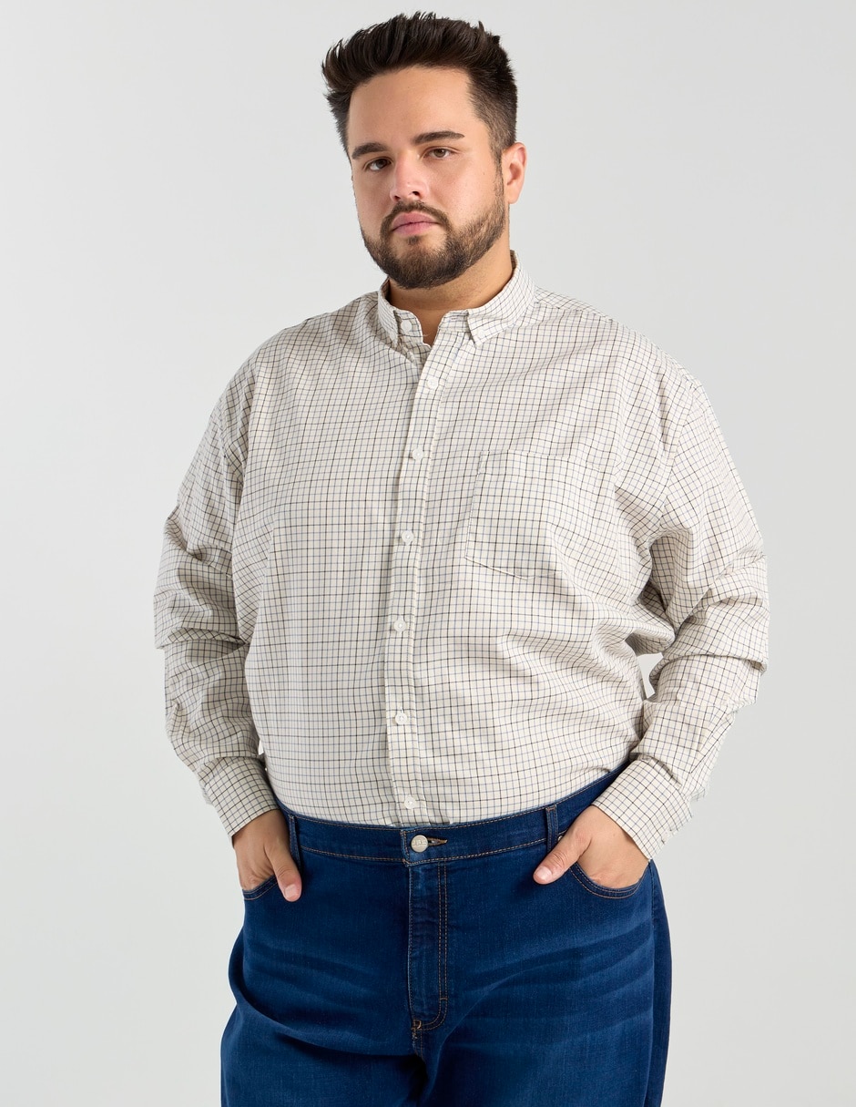 Camisa casual Dioro de algodón manga larga para hombre