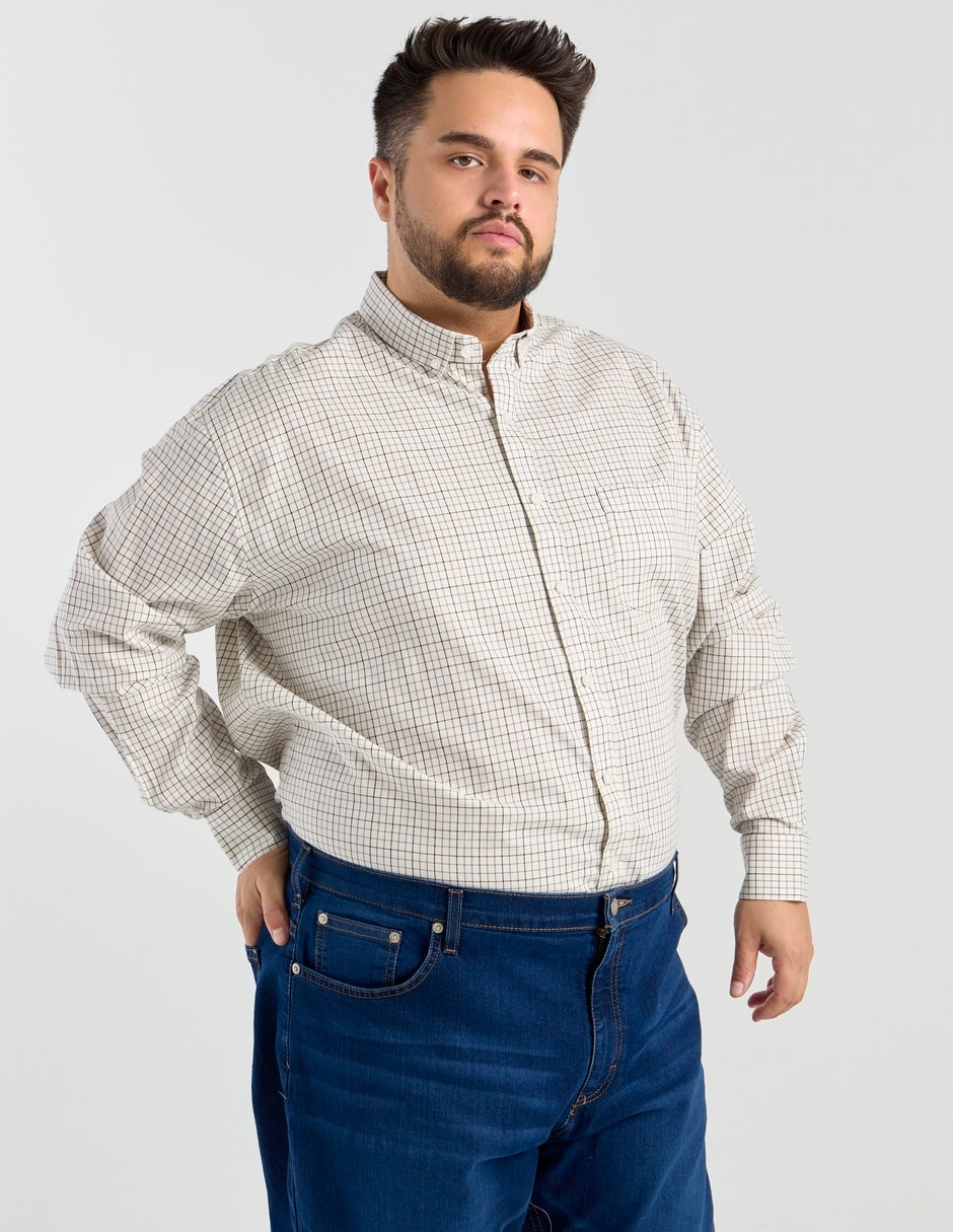 Camisa casual Dioro de algodón manga larga para hombre