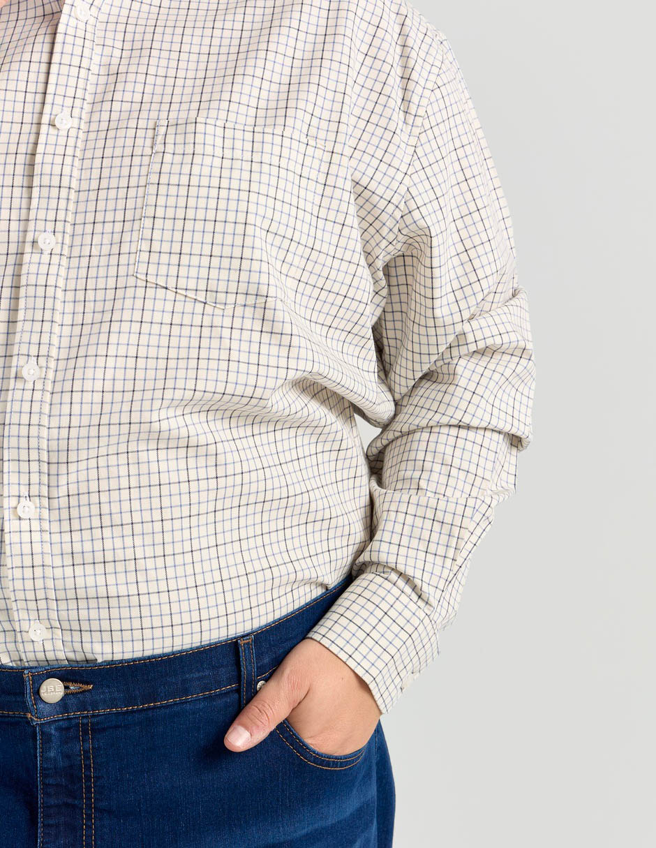 Camisa casual Dioro de algodón manga larga para hombre
