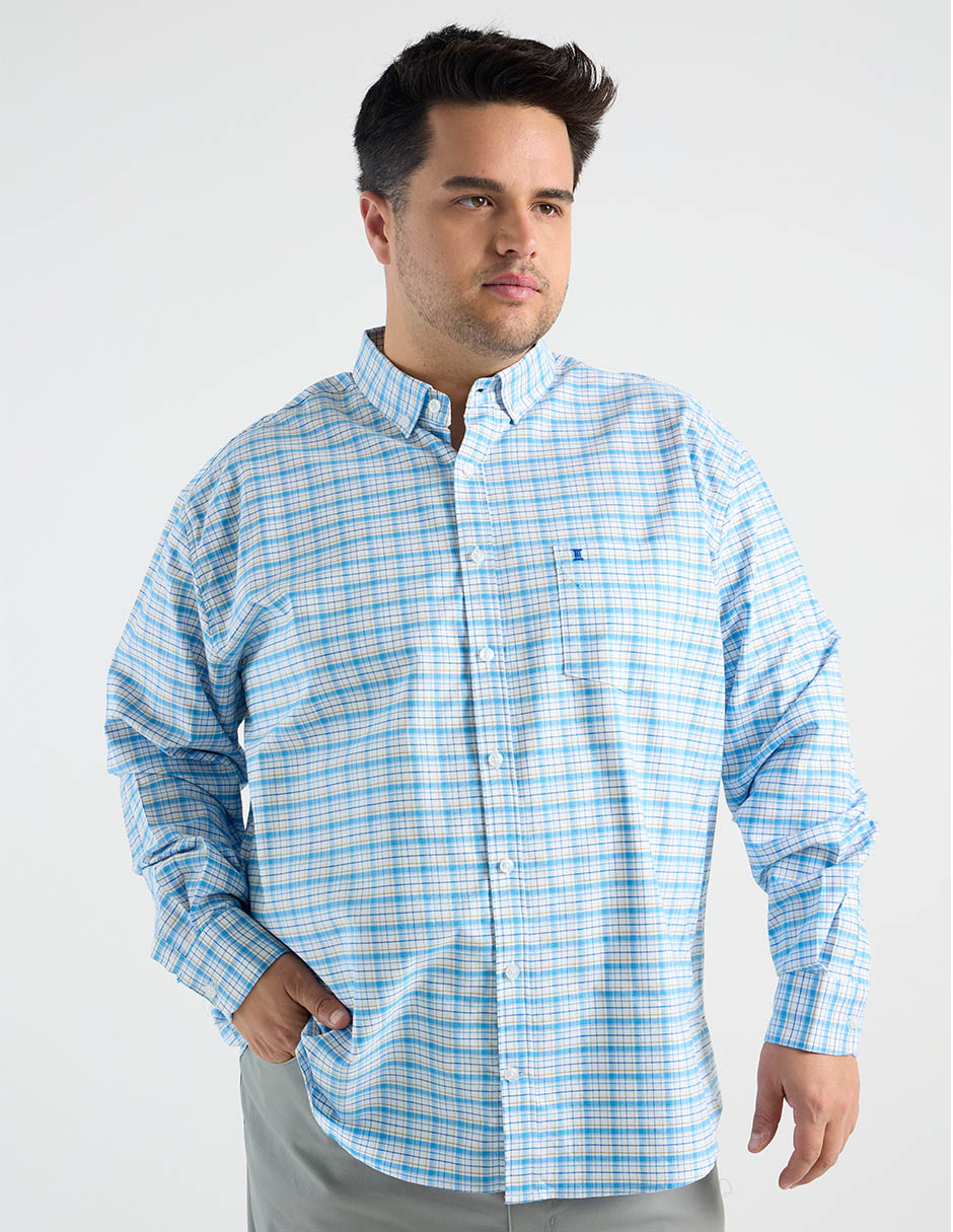 Camisa casual Dioro de algodón manga larga para hombre