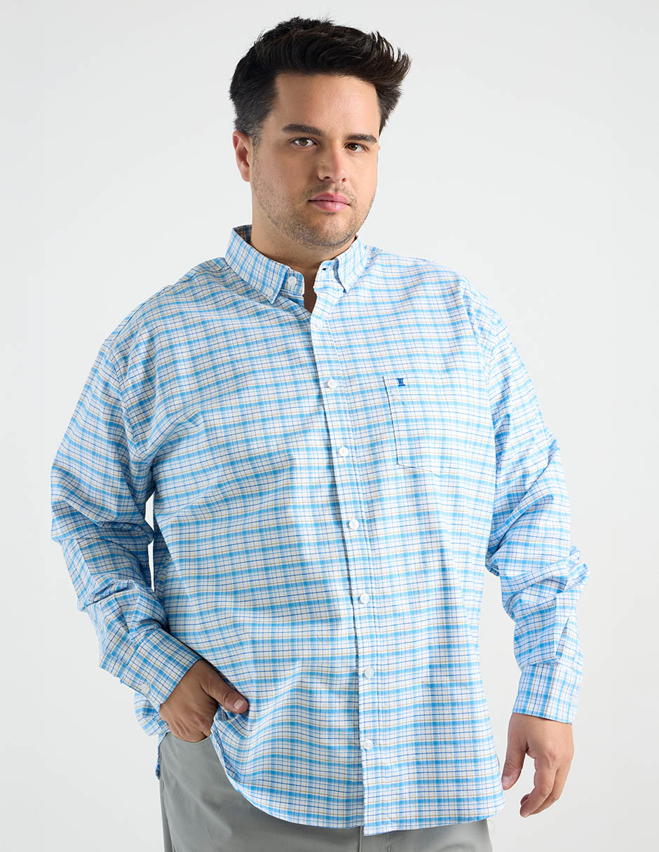 Camisa casual Dioro de algodón manga larga para hombre