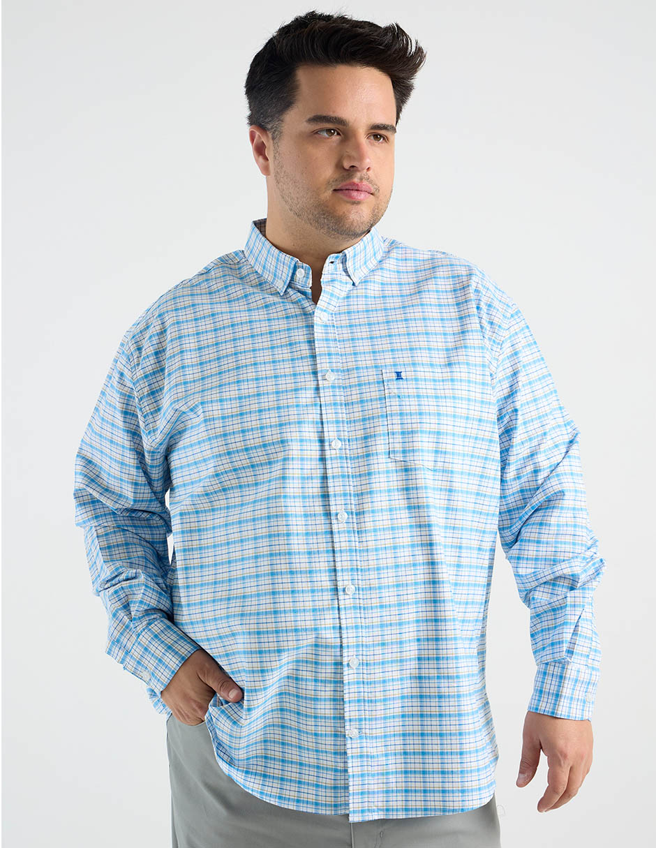 Camisa casual Dioro de algodón manga larga para hombre