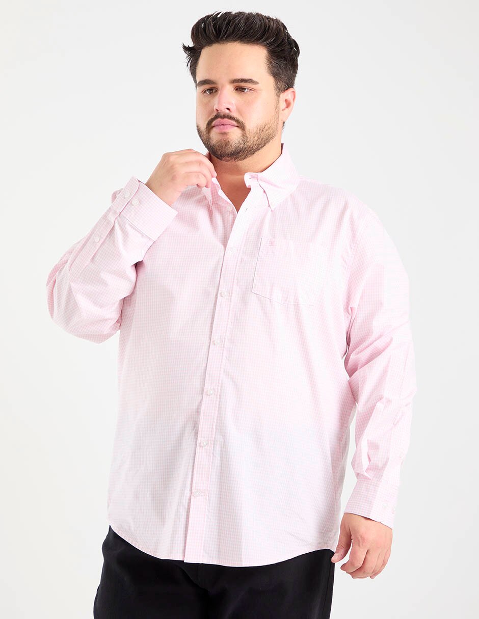 Camisa casual de algodón manga larga para hombre