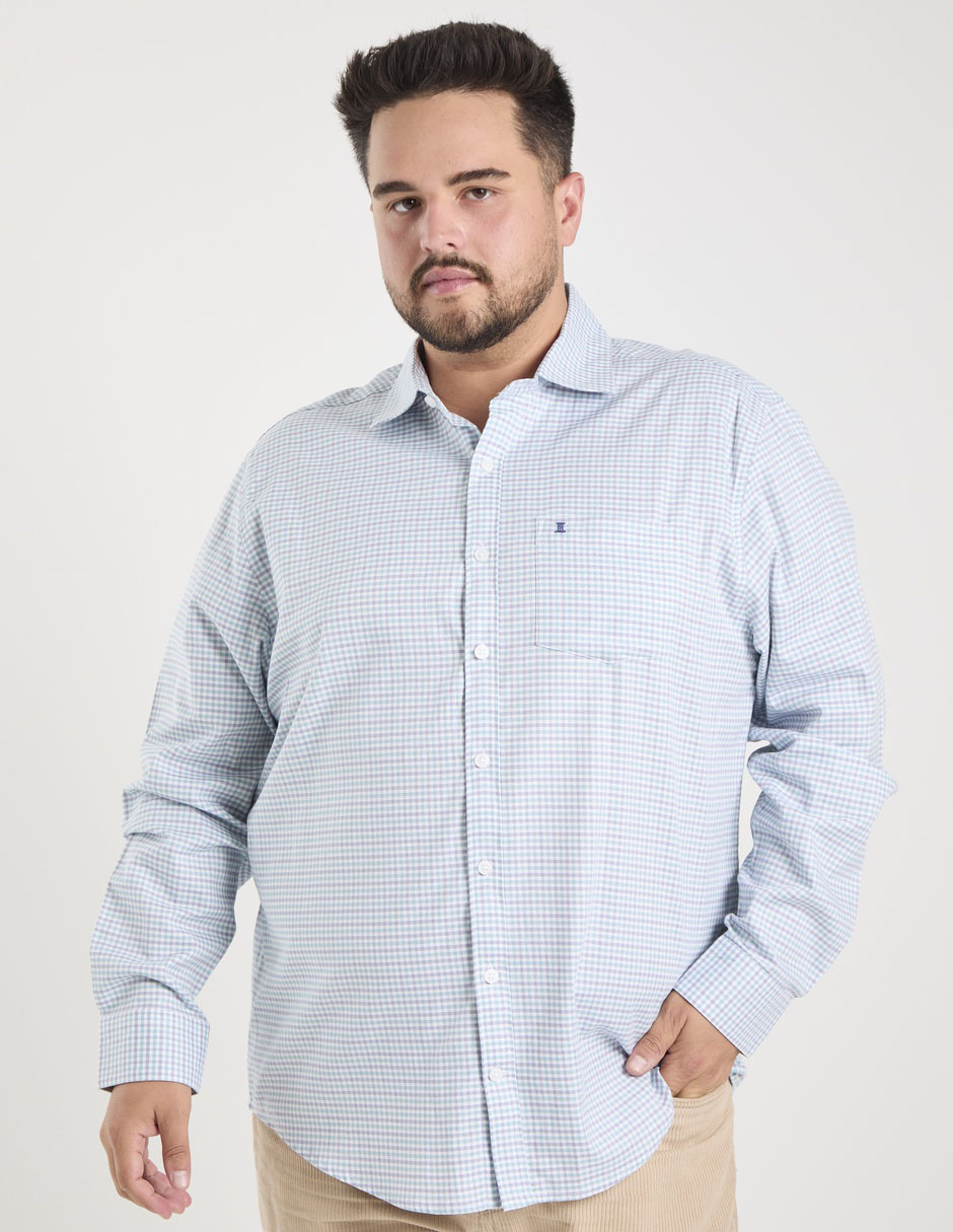 Camisa casual de algodón manga larga para hombre Camisa casual de algodón manga larga para hombre