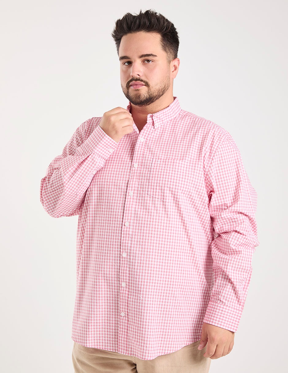 Camisa casual manga larga para hombre