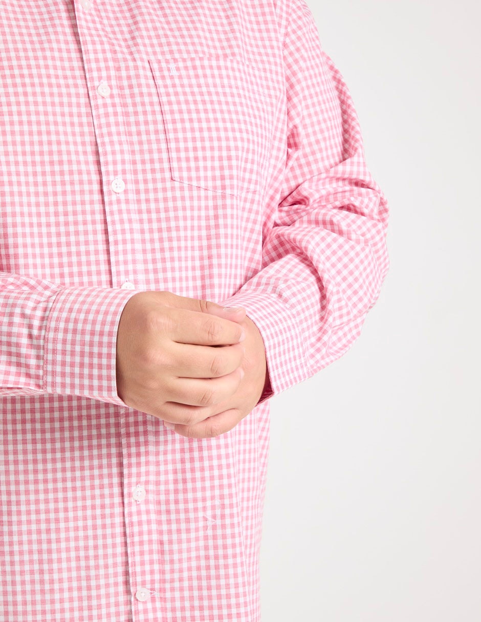 Camisa casual manga larga para hombre