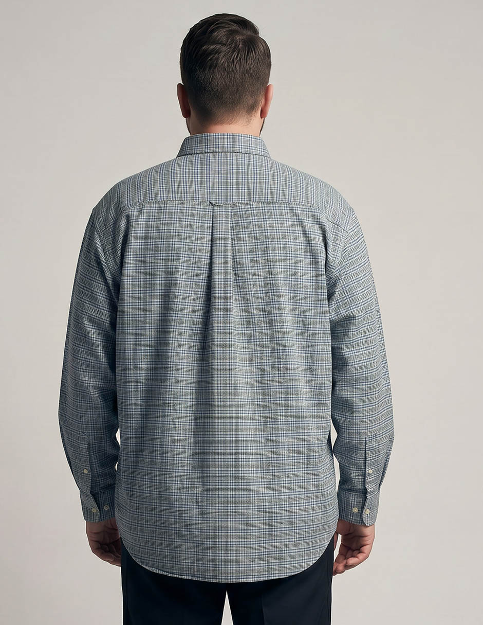 Camisa casual de algodón manga larga para hombre 2