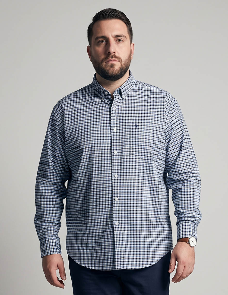Camisa casual de algodón manga larga para hombre Camisa casual de algodón manga larga para hombre