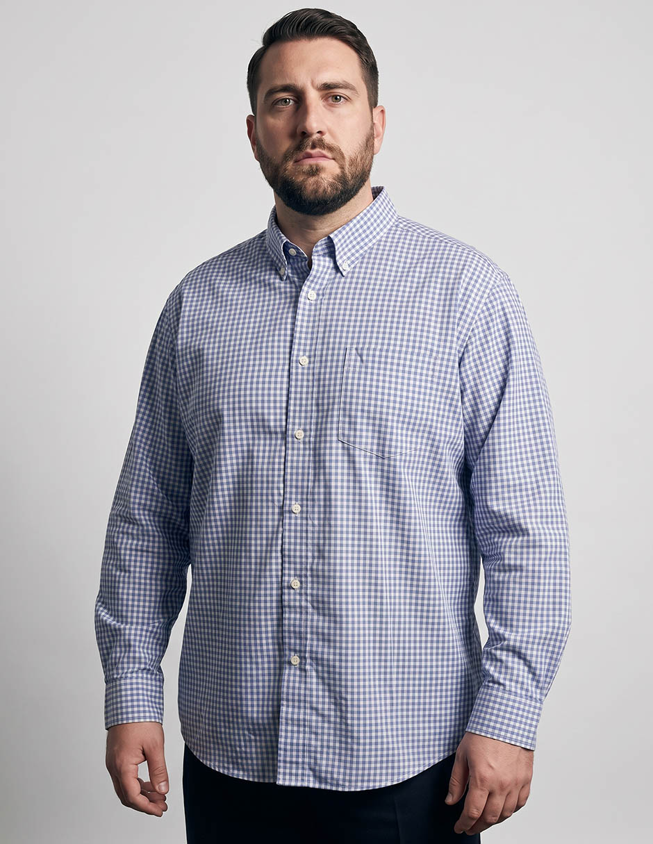 Camisa casual de algodón manga larga para hombre Camisa casual de algodón manga larga para hombre