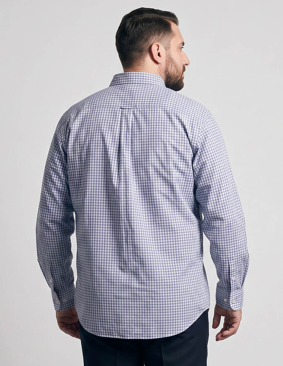 Camisa casual de algodón manga larga para hombre 2