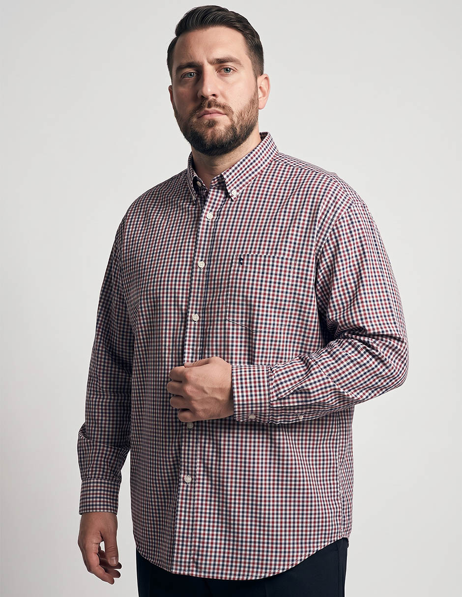 Camisa casual de algodón manga larga para hombre Camisa casual de algodón manga larga para hombre