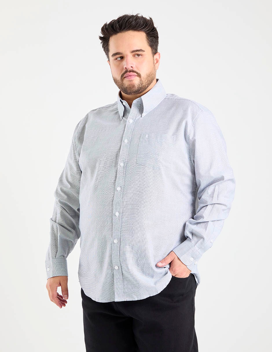 Camisa casual dioro de algodón manga larga para hombre