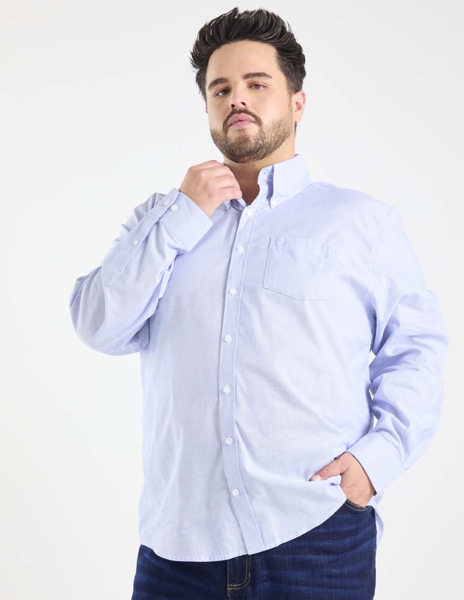 Camisa casual de algodón manga larga para hombre 5