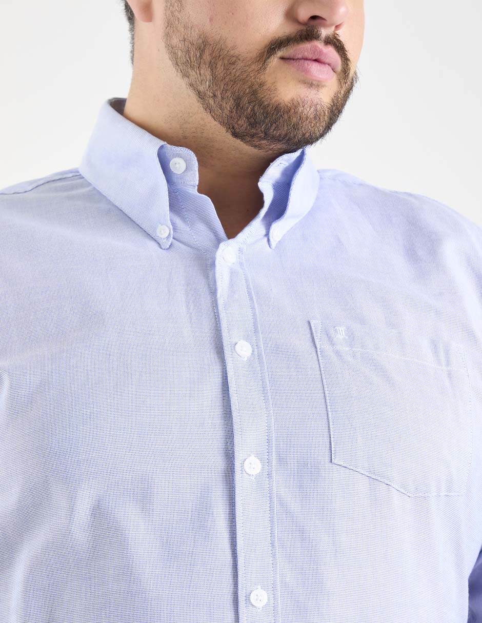 Camisa casual de algodón manga larga para hombre
