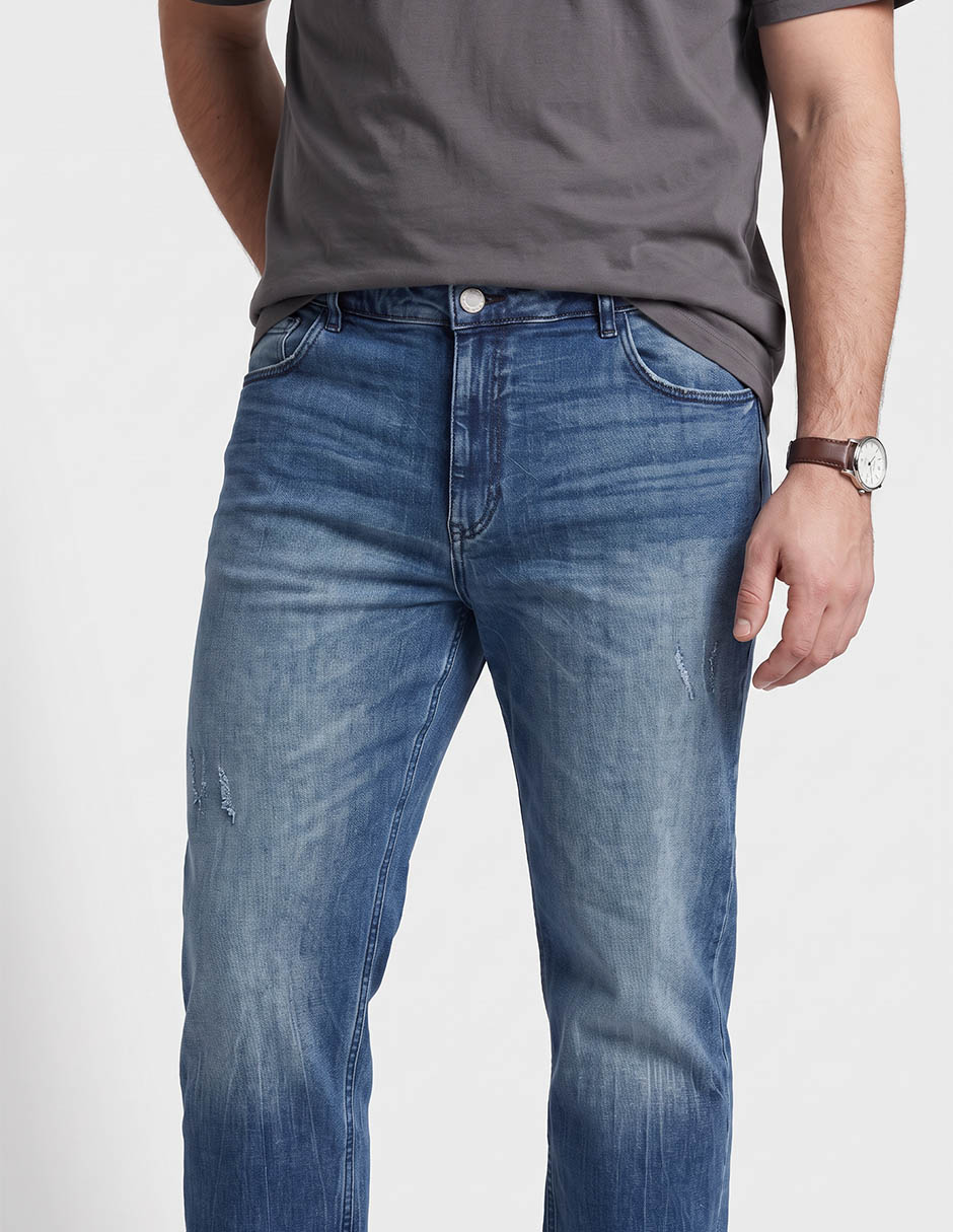 Jeans slim lavado obscuro para hombre 3