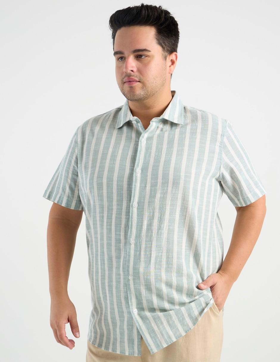 Camisa casual de algodón manga corta para hombre Camisa casual de algodón manga corta para hombre