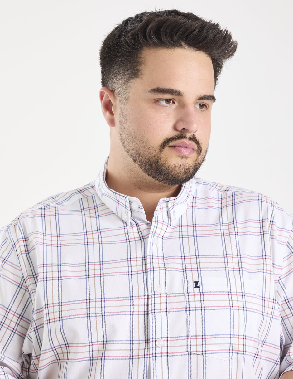 Camisa casual de algodón manga corta para hombre