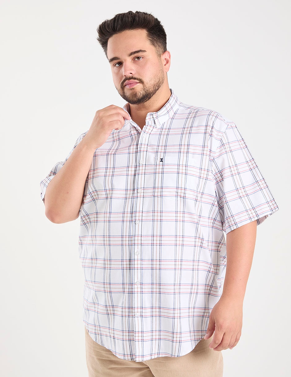 Camisa casual dioro de algodón manga corta para hombre