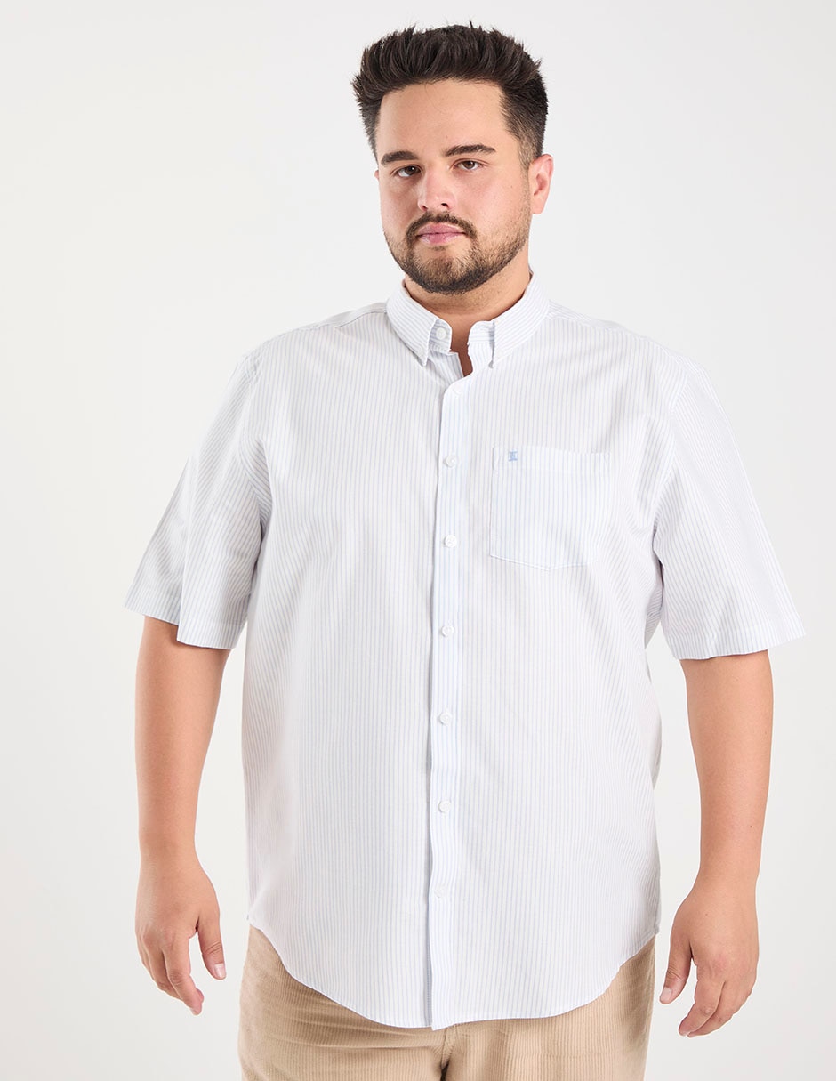 Camisa casual dioro de algodón manga corta para hombre