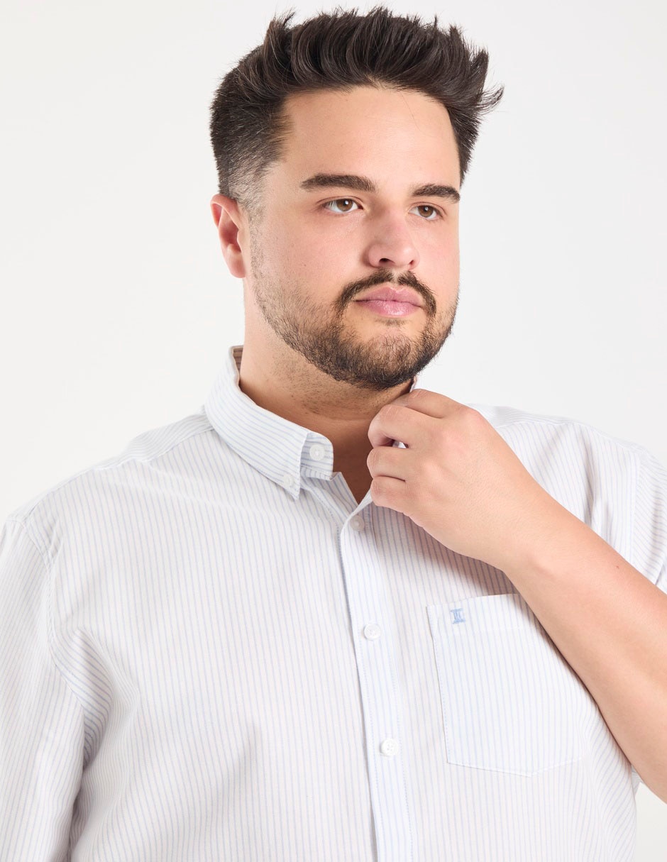 Camisa casual dioro de algodón manga corta para hombre