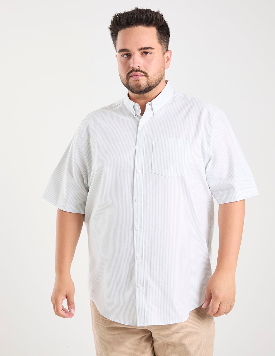 Camisa casual dioro de algodón manga corta para hombre