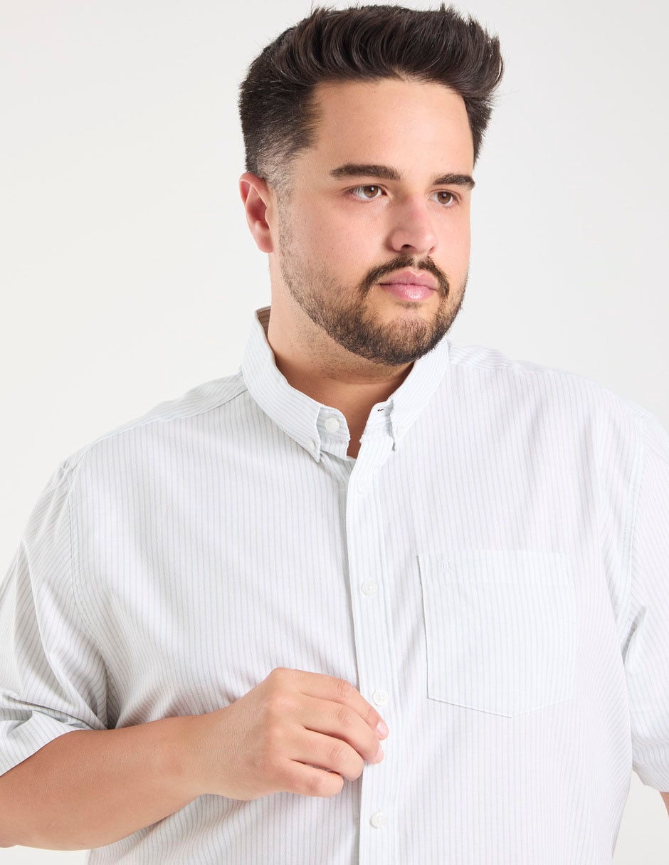 Camisa casual dioro de algodón manga corta para hombre