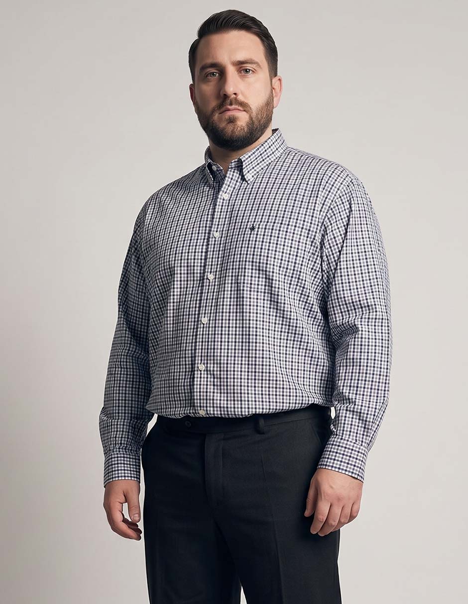 Camisa casual de algodón manga larga para hombre Camisa casual de algodón manga larga para hombre