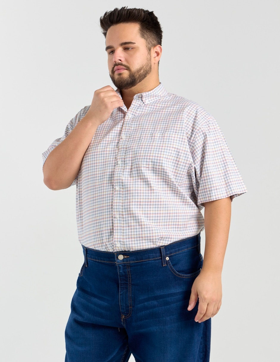 Camisa casual Dioro de algodón manga corta para hombre
