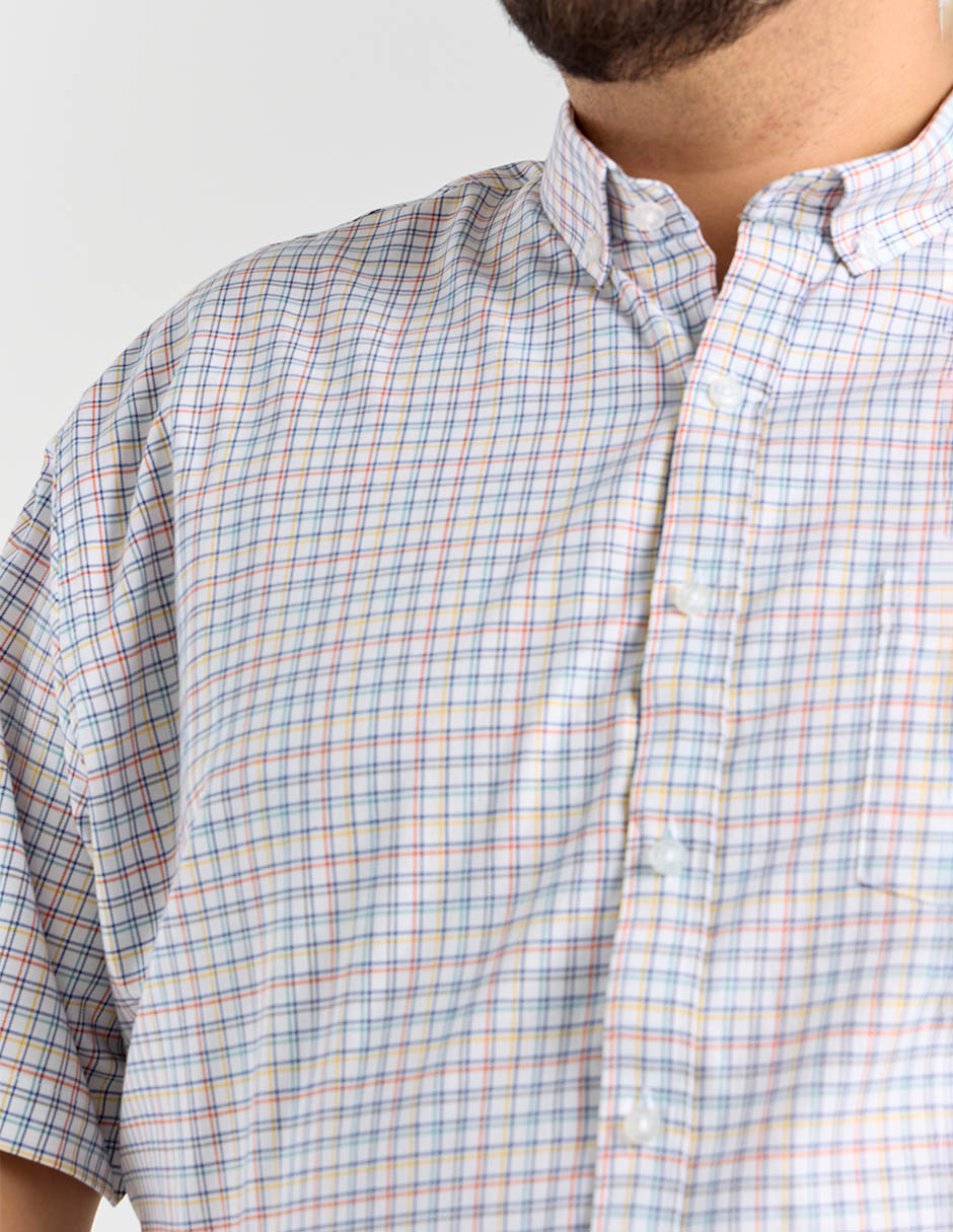 Camisa casual Dioro de algodón manga corta para hombre