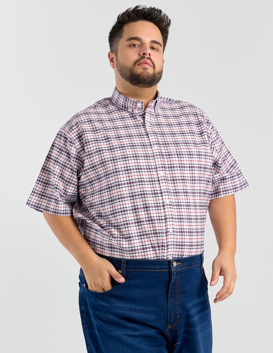 Camisa casual de algodón manga corta para hombre 1