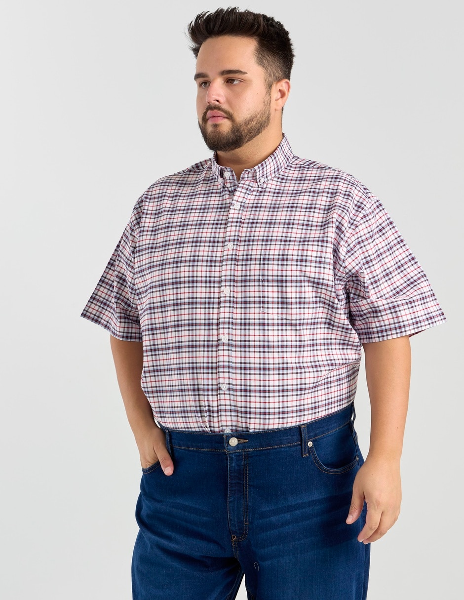 Camisa casual de algodón manga corta para hombre 7