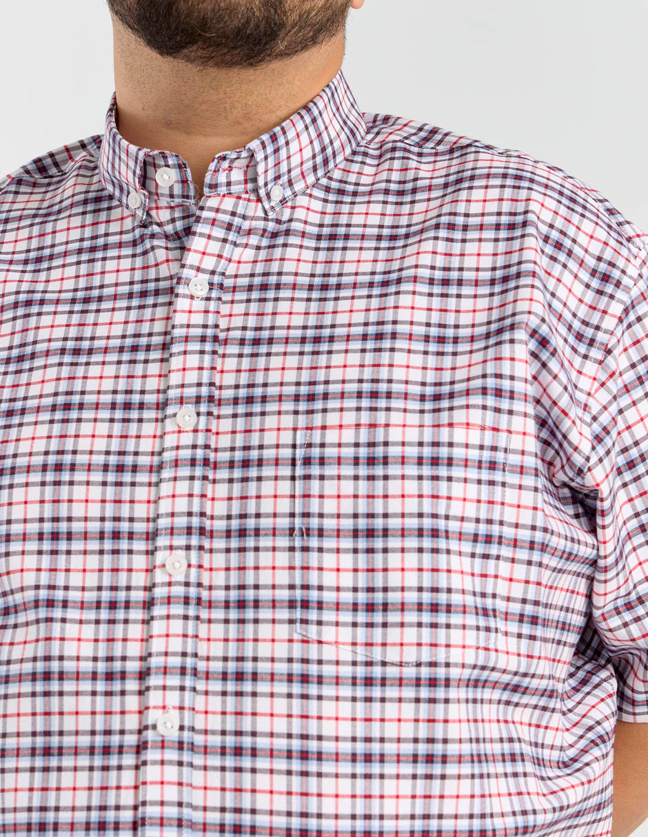 Camisa casual de algodón manga corta para hombre 9