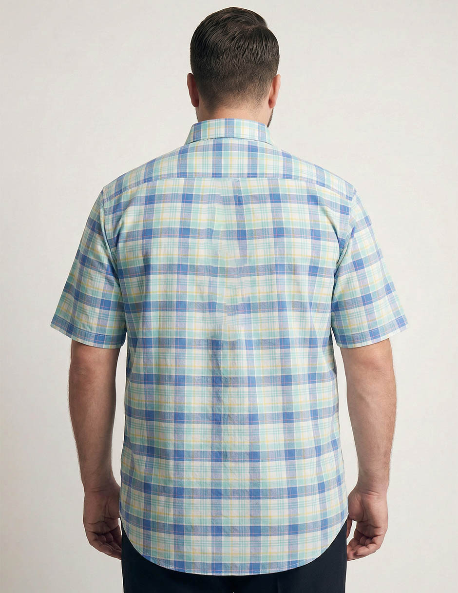 Camisa casual Dioro de algodón manga corta para hombre