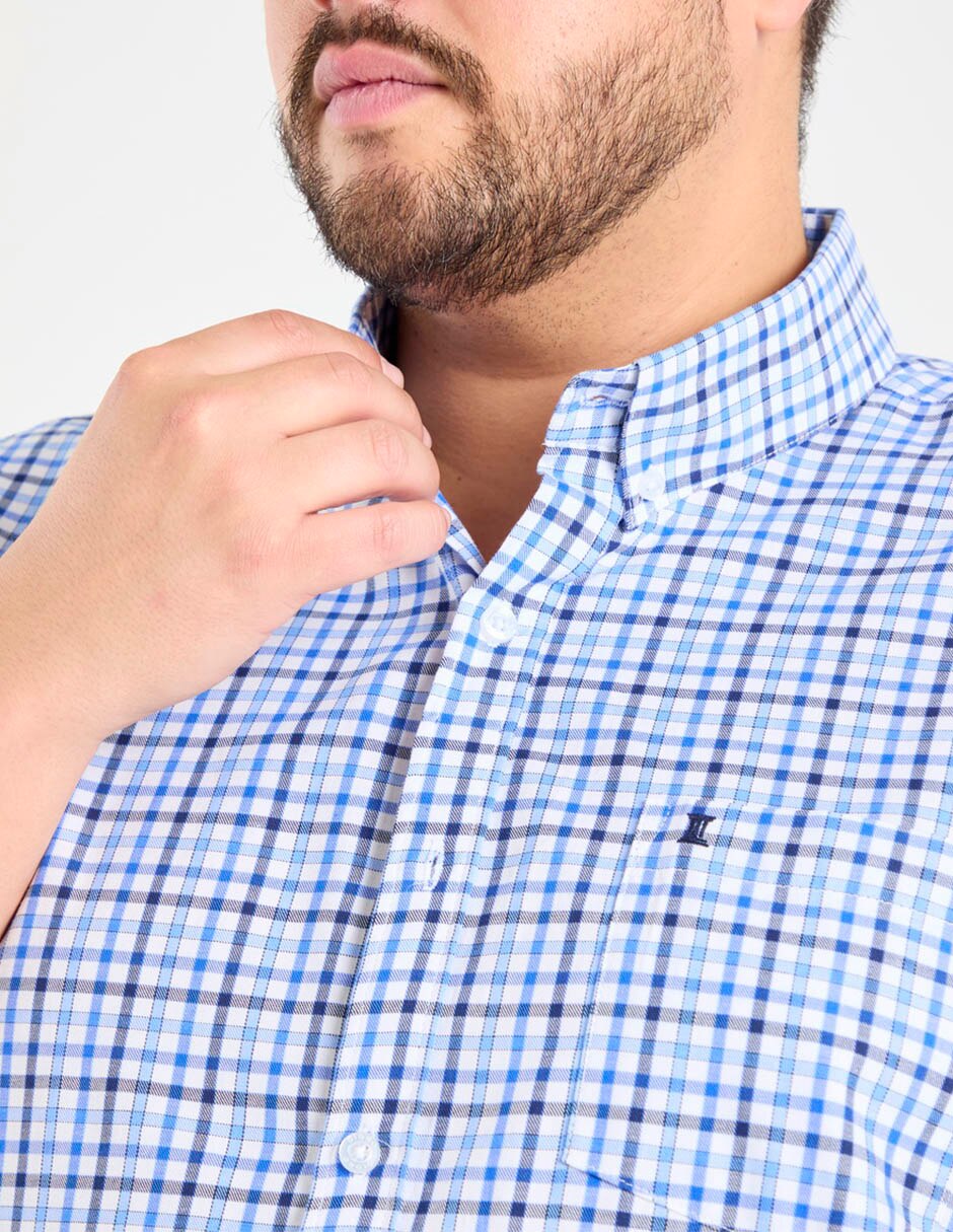 Camisa casual de algodón manga al codo para hombre 4