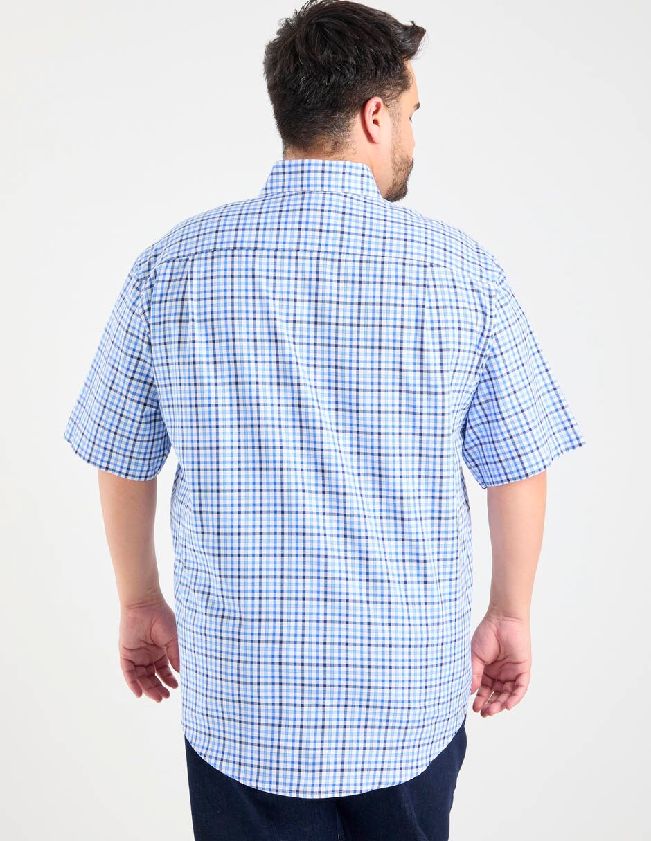 Camisa casual de algodón manga al codo para hombre 6