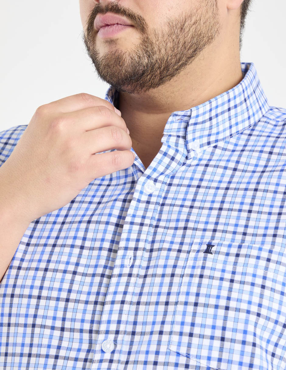 Camisa casual dioro de algodón manga al codo para hombre