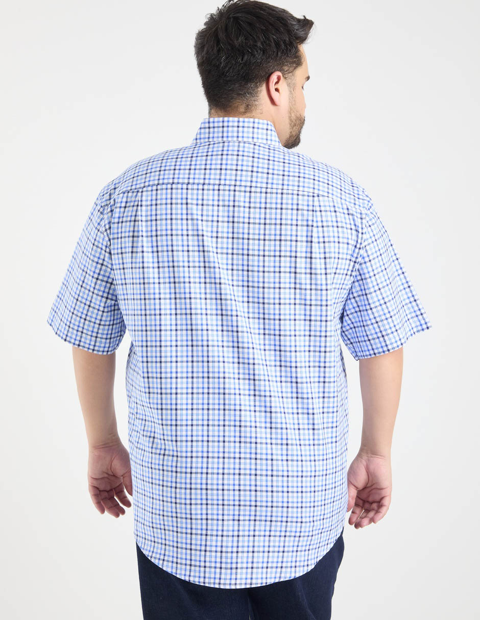 Camisa casual dioro de algodón manga al codo para hombre