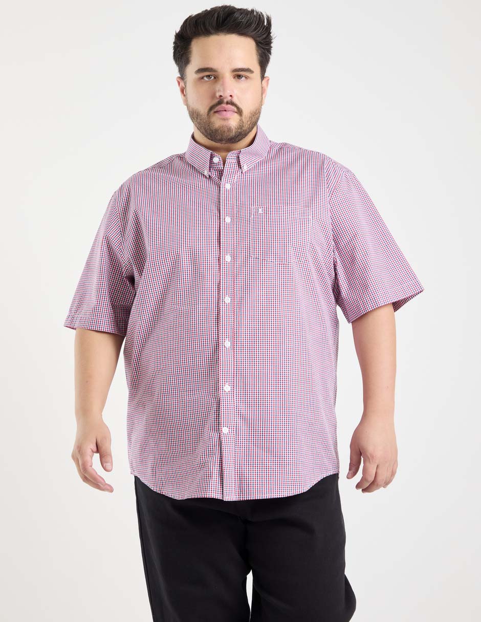 Camisa casual dioro de algodón manga corta para hombre