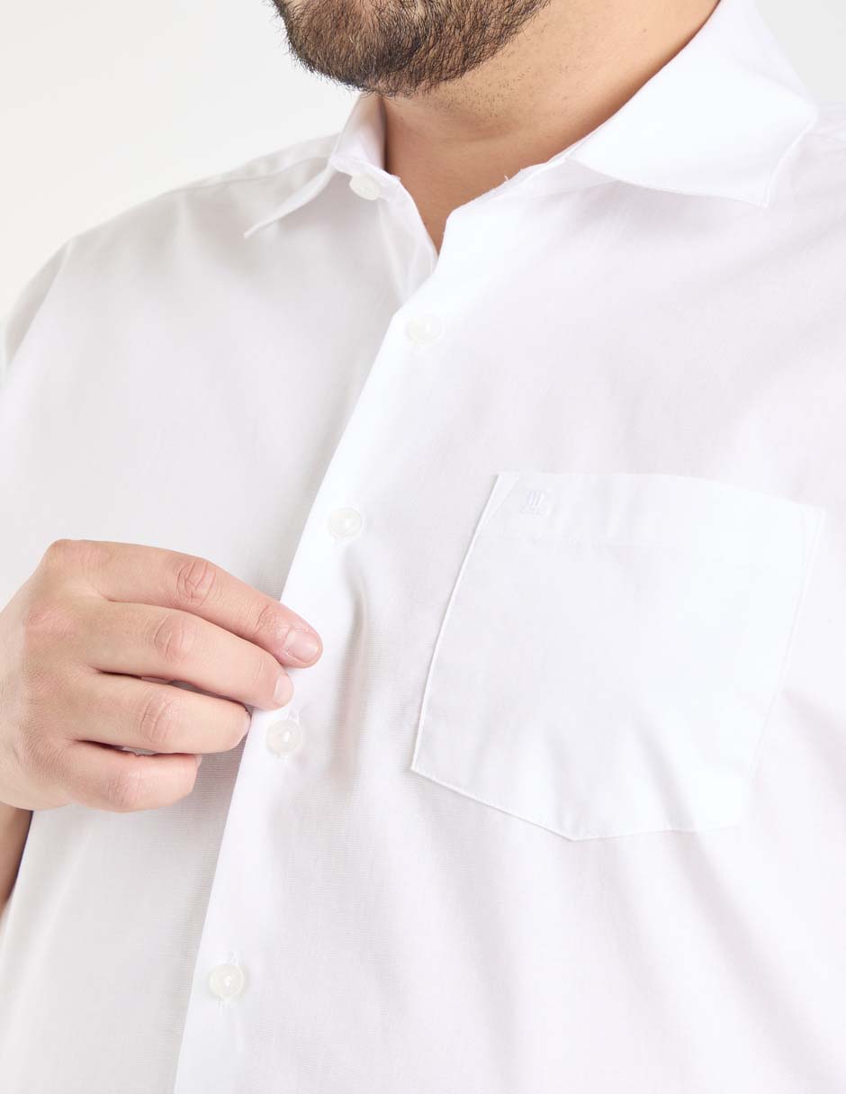 Camisa casual de algodón manga corta para hombre