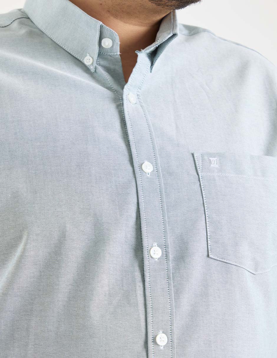 Camisa casual de algodón manga corta para hombre 3