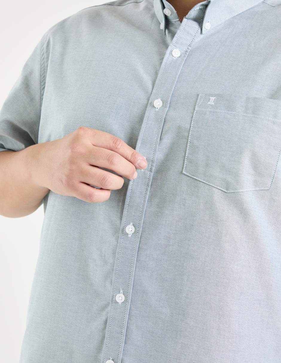Camisa casual de algodón manga corta para hombre 2