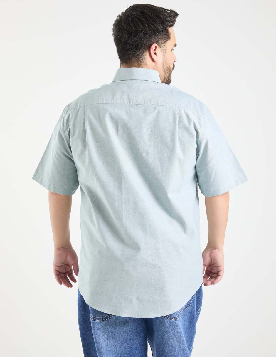 Camisa casual de algodón manga corta para hombre 6