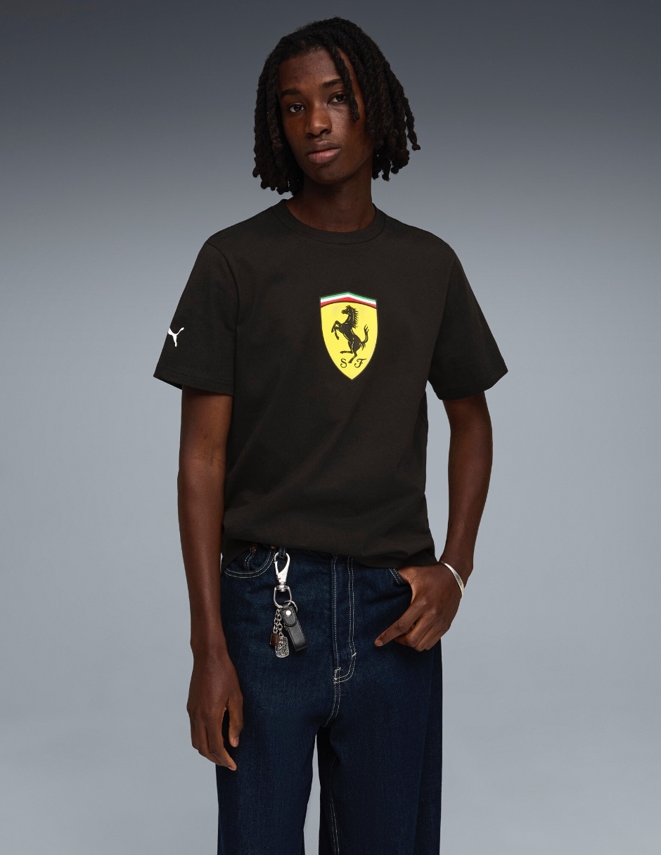 Playera Ferrari Colored Shield Tee cuello redondo para hombre